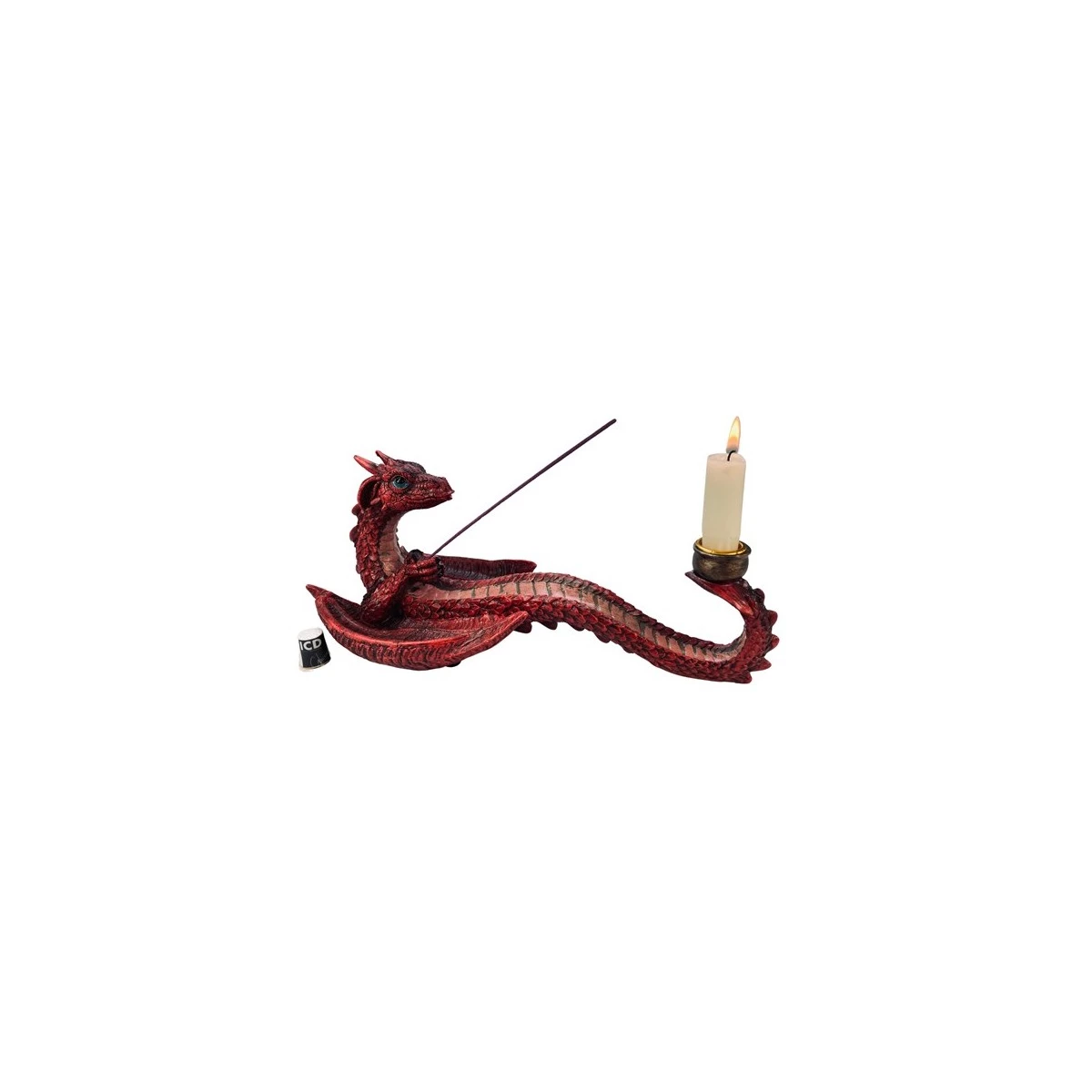 DRAGON PORTE ENCENS ROUGE 33X15.8X14